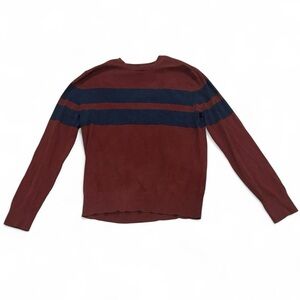 Vintage Banana Republic Striped Crewneck Sweater in Burgundy and Navy